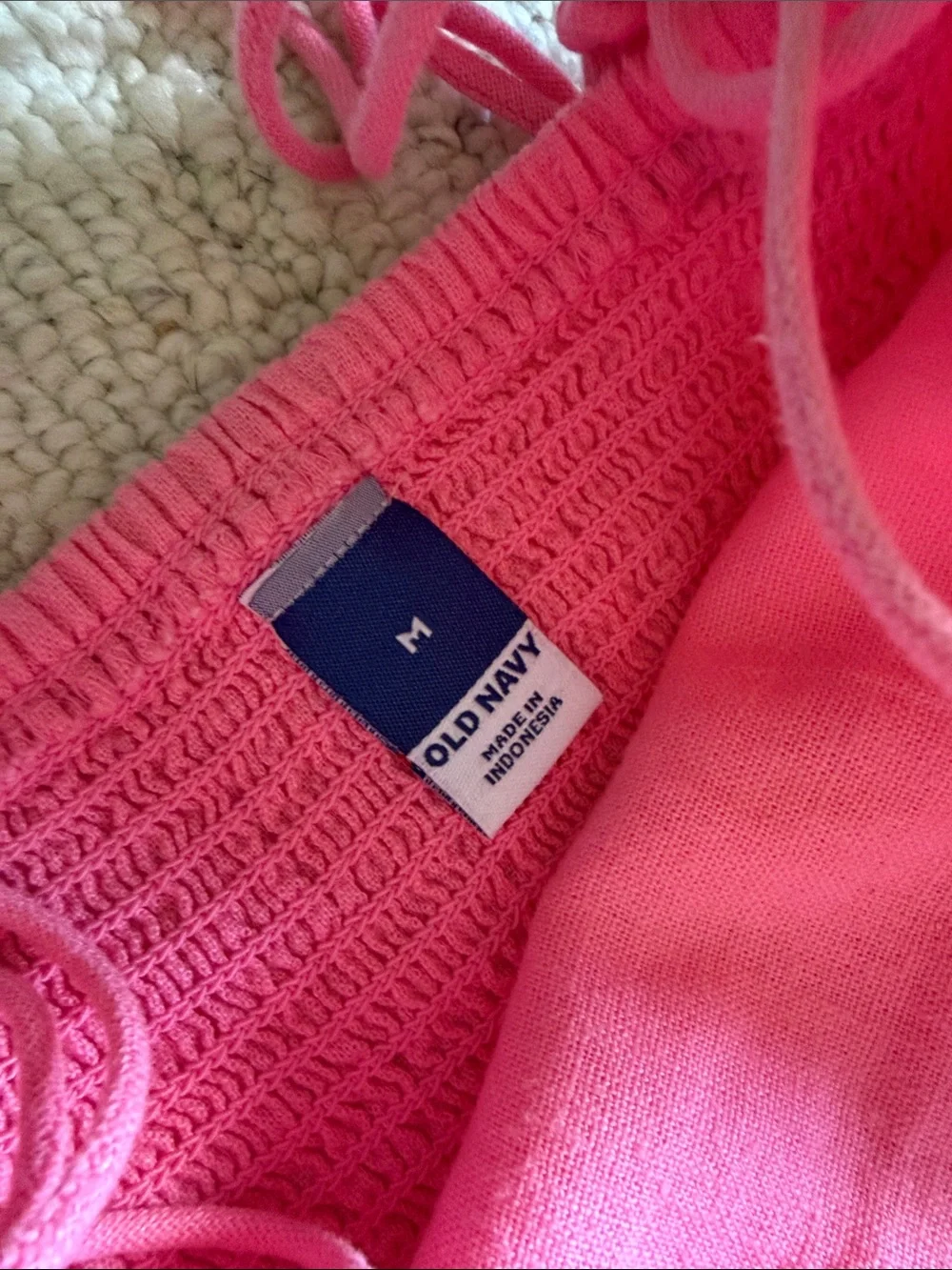 Old Navy Pink Tie-Shoulder Casual Sundress